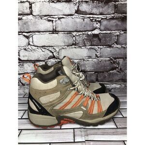 MERRELL Tuskora Waterproof Brindle Burnt Orange Hiking Boots Women Sz 8M J080664